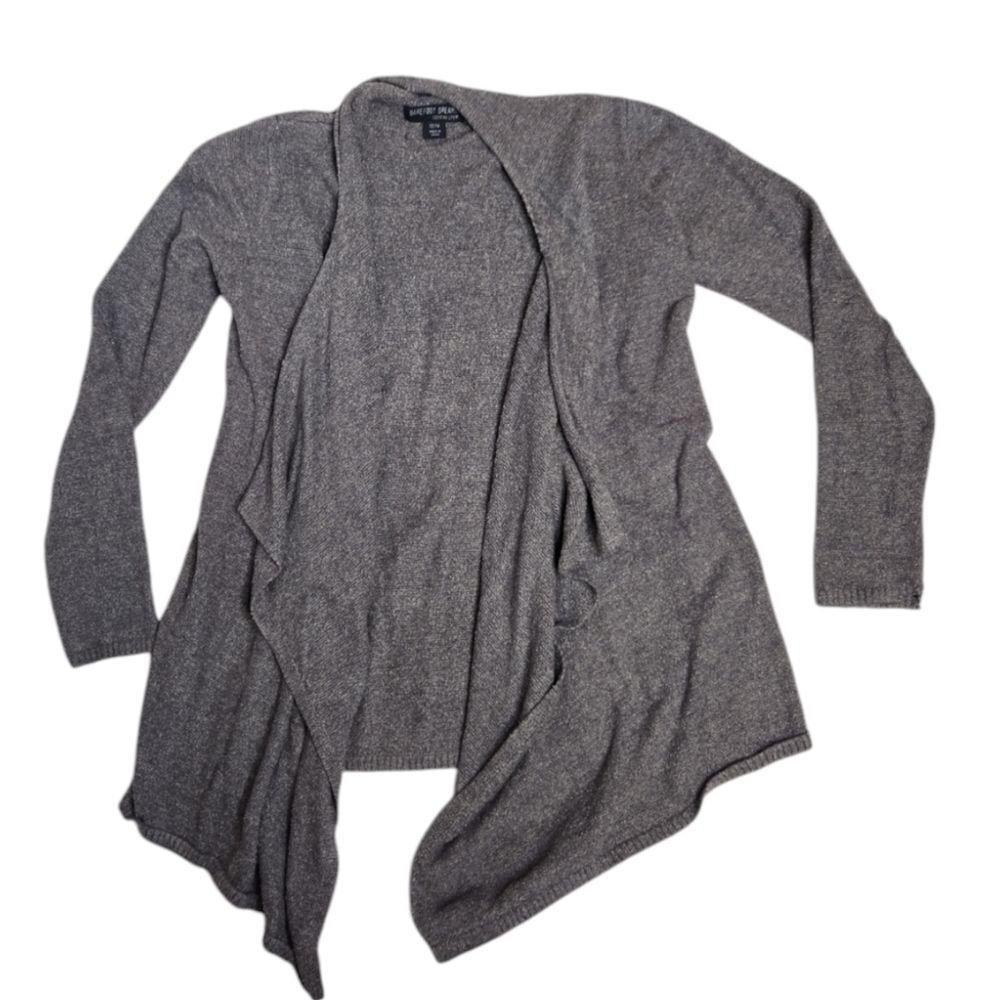 BAREFOOT DREAMS CozyChic Lite gray blue open front waterfall cardigan 12/14‎